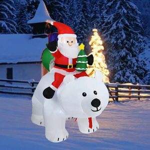 Christmas Toy 17meter decoration inflatable toy bear with builtin LED light model Outdoor party Year garden 231122