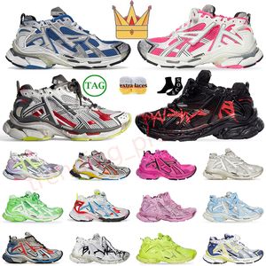 balencaigas shoes balenciaga runners 7 track balanciaga runner 7.0 Luxury Brand Men Women Designer Shoes Graffiti White 【code ：L】Blue Orange Black Trainers Big Size Sneakers