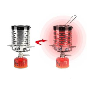 Fogões Mini fogão de aquecimento capa portátil Aquecedor de Gás Camping Piquenique Ao Ar Livre Capa de Aço Inoxidável Tenda Aquecedor ferramenta 231123