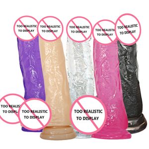 Vibrador para mulheres erótico macio geléia vibradores feminino realista pênis anal plug forte ventosa g-ponto orgasmo brinquedos adultos