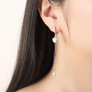 Dangle Earrings Exquisite and Simple Fashion M925 Sterling Silver Color Dropshaped Long ear Wire Memale Jewelry E033