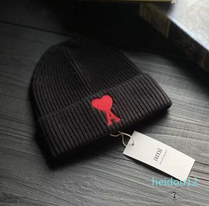 Moda ami lã malha chapéu para senhoras gorro inverno malha quente chapéu masculino para presente de aniversário