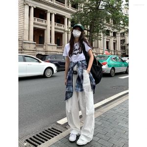 Frauen Jeans Frau Casual Hosen Hohe Taille Streetwear Weibliche Lose Gerade Damen Amerikanischen Stil Schlank Cargo