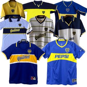 Boca Retro Futbol Forması 84 95 96 97 98 Maradona Roman Caniggia Riquelme 1997 2002 Palermo Futbol Gömlekleri Maillot Camiseta De Futbol 99 00 01 02 03 04 05 06