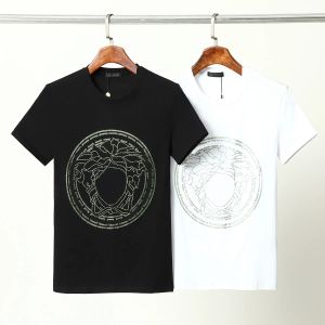 メンズTシャツスティックドリルブランドパターンデザインクルーネックTシャツピュアコットンファッションカジュアルショートスリーブメンズアンドレディース服M-3XL