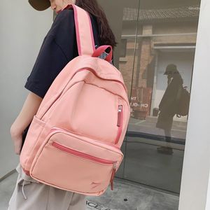 Torby szkolne Dziewczyna Travel Waterproof Pink Leisure Bag Fashion Women Student Backpack Ladies Nylon Cute Book Female Laptop College