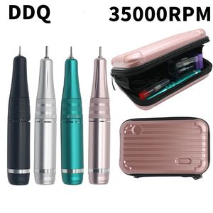 Nail Manicure Set DDQ Electric Nail Drill 35000 rpm Professional Electric Nail File Kit för akrylgel naglar manikyr pedikyr hemanvändning 231123