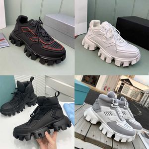 Avise seu estilo com CloudBust Thunder: Sapatos de plataforma unissex com sola de borracha clara, tecido de malha e novas cores - escolha o topo baixo ou alto - Caixa NO338 do AIS