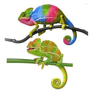 Wall Stickers Three Ratels CX20 HD Chameleon Sticker Fierce Lizard Art For Home Decoration Car