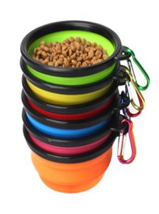Compapible Dog Bowl Silicone Foldbar Pet Cat Food Water Feeding Travel Bowl6780057