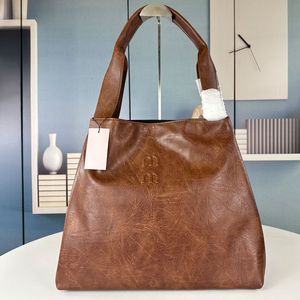 Cowhide Material Single Shoulder Underarm Package Fashion Lazy Large Capacity Shopping Handbags Classic Relief Letters Zipper Pocket Tote Bags