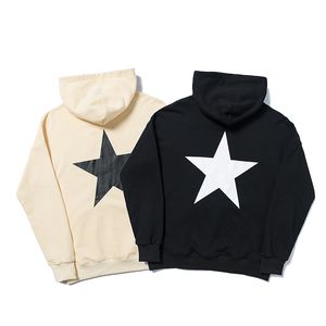 Men's designer hoodie autumn and winter new double line pentagram trend loose high street wind hoodie for men and women