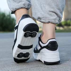 Atletik Açık Silindir Skate Ayakkabıları Çocuklar Snickers ile Tekerlekler Çocuk Rollerskates Moda Açık Spor Ayakkabıları Kızlar Erkekler 231122