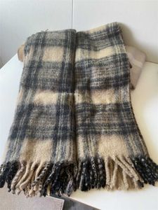 Neue Tot Mohair Plaid Schal frauen Winter Verdickte Schafe Kamel Wolle Decke Wolle Plaid Schal Schal 231015