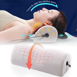 Massaging Neck Pillowws Neck Massage Pillow Electric Heated Vibration Neck Pillow Soft Cervical Spine Massager Neck Shoulder Waist Stretcher Pain Relief Q231123