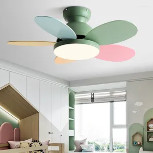 Children Room Ceiling Fan Light Modern With And Control Low Floor Household Support 110V 220V