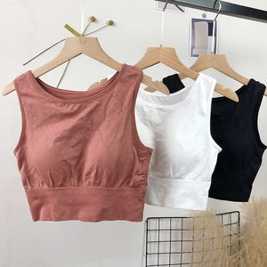 Completi da yoga Reggiseno sportivo da donna Solido Yoga Top Fitness Reggiseno imbottito Canotta sportiva da donna Maglia da corsa Traspirante Morbido e confortevole 231122