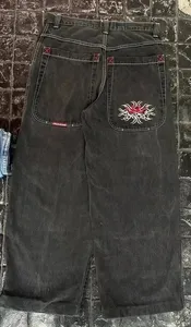 Мужские джинсы Jnco Backgy Y2K Mens Hip Hop Designer Джинсы карманы синие винтажные джинсовые брюки Harajuku Gothic Blowers Skateboard Jnco Jeans 530