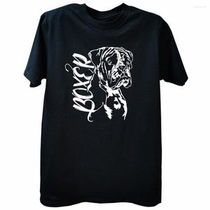 Camisetas masculinas boxer engraçado cão gráfico de algodão streetwear curto manga o juba