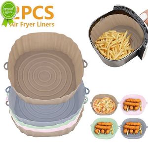 New Air Fryer Silicone Basket Airfryer Oven Baking Silicone Tray Reusable Airfryer Pot Pan Liner Mold Pizza Fried Chicken DC05