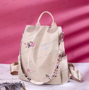 Embroidered shoulder bag for women, Oxford cloth for women, backpack for leisure and fashion, women's anti-theft travel bag, large capacity portable crossbody bag