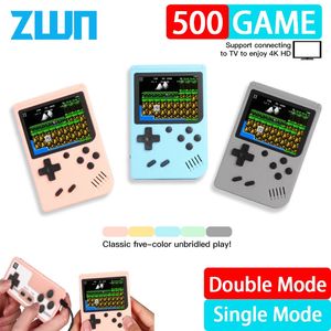 Portabla spelspelare Retro Portable Mini Handheld Video Game Console 8 Bit 3,0 tum färg LCD -spelspelare byggd i 500 spel för Kid Gift 231122