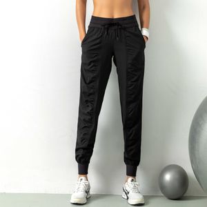 Capris S Lemens Women Yoga Studio Panto Panie Szybkie wysuszenie sznurka do prowadzenia sporty sporty luźne jogger dziewczęta gym fitness sport