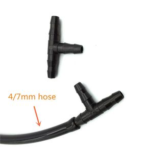 Equipamentos de rega 200 Pcs Barb Tee Conector Conexão de gotejamento 1/4 de polegada Mangueira Jardim Gramado Irrigação Irrigação 4/7 Mm Conector de mangueira 231122