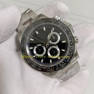 18 컬러 진짜 Po Mens Chrono Watch Men 40mm Black White Dial 904L 스테인레스 스틸 팔찌 ARF MENS 자동 크로노 그래프 CAL 4293F