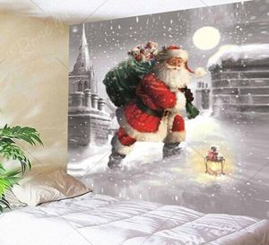 Tapeçaria de suspensão de parede com tema de Natal Decoração de parede de Natal Decoração de casa de ano novo Decoração de festa de festival 200x150cm Tapete de ioga 9055048