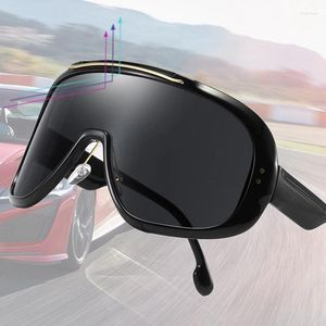 Sunglasses Oversized Classic Women One Piece Design Windproof Sun Glasses Men Sports Shield Big Frame Male