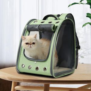 Cat Carriers Pet Carrier Transparent Mesh Bag Breathable Backpack For Cats Puppy Dogs Carrying Travel Outdoor Shoulder Accessories