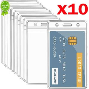 New 10PCS Waterproof Transparent Card Holder Plastic Protector Case Business Bus Bank Credit Card Protector ID Card Badge Holders