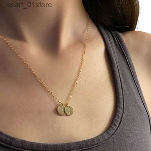 Pendant Necklaces Custom Personalized Stainless Steel Family Members Sisters Friendship ltiple Disc Initial Necklace Simple and Fine JewelryL231123