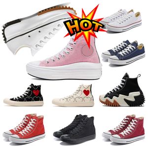 Designer 1970 Womans Shoes Red Heart 1970-talet Big Eyes Chuck Hearts 70-tal Skate Thick Platform Shoes Classic Canvas Material Mens Skateboard Sneaker 35-44 Storlek