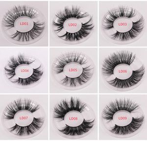 100 25mm Lashes 5D Mink Eyelashes False Eyelashes Crisscross Natural Fake Makeup Extension Eyelash5884728