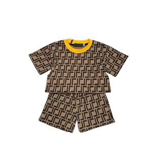 子供の短袖Tシャツショーツコットンスーツ2023新しいファッションパイオニア男性と女性のスーツトレンド90-160cm D178