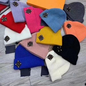 Chapéus de grife de moda masculino e feminino gorro outono/inverno chapéu de malha térmica