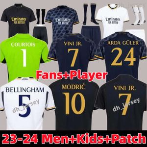 Bellingham 23/24 축구 유니폼 Vini Jr Mbappe Modric 팬 플레이어 2023 2024 축구 셔츠 레알 마드리드 Rodrygo Camavinga Camisetas 남자 아이들