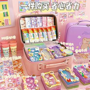 Kids' Toy Stickers Cream Gooka Glue Sticker Sets Kids Goo Card Tray Handmade DIY Materials Fashion Guka Sticker Toy for Girls Birthday Xmas Gifts 231122