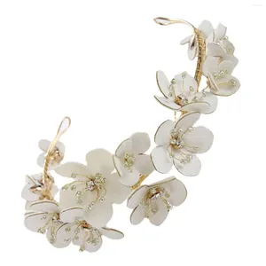 Headpieces Bridal Gold Headband Adult Crown Plating Flower Party Prop Metal For Women Hairstyle Making Tool