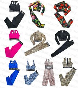 Designer Breattable Yoga Outfits Women Quick Dry Tracksuit Letter Print Fitness Wear Outdoor Gym outfit9062234