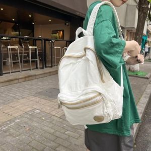 Rucksack Einfache und faule Schultasche weiblich japanische Leinwand Junior High School große Kapazität Freizeit männlich