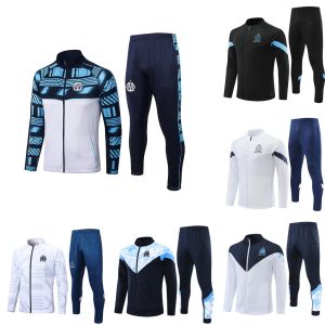Marseilles Long Zipper Tracksuit Soccer Jacket Sets Survetement 2023 OM Maillot Foot MILIK PAYET Football Jackets Training Suit Jogging