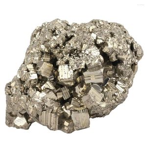 Ювелирные мешочки Tumbeelluwa 1pc естественный нерегулярный халькопирит сырой грубый кристаллический кластер минеральный образец заживление драгоценный камень камень