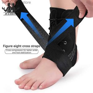 Ankelstöd 1pc ank brace support justab bandage sport fot ankt wrap elastic för skydd sprains skada skyddare unisex q231124