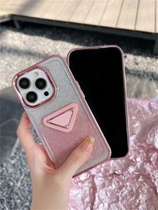 Designer Silicone Phone Cases For IPhone 13 Pro Max Diamond Designers Women Gradient Color Print Cover Pink Mobile Shell Protection Case