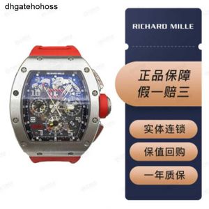 Richardmill Watch Swiss Mechanical Watches Richarmill Mens Series RM 011 Platinum Sports Machinery Pusta moda