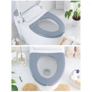 Toilet Seat Covers Folding Bathroom Mat Cushion Portable Closestool Cover Mats Waterproof Universal Accessiories