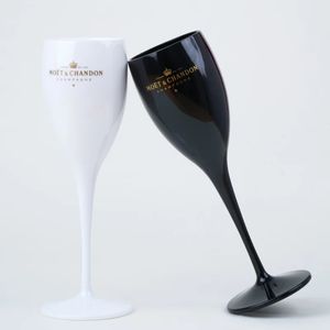 Wine Glasses 1 PCs Moet Champagne Flutes PP Plastic Dishwasher safe White Acrylic Glass Transparent 231124